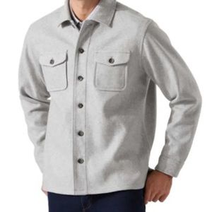 Tommy Bahama Silver Lake Shirt Jacket Grey Mens Large